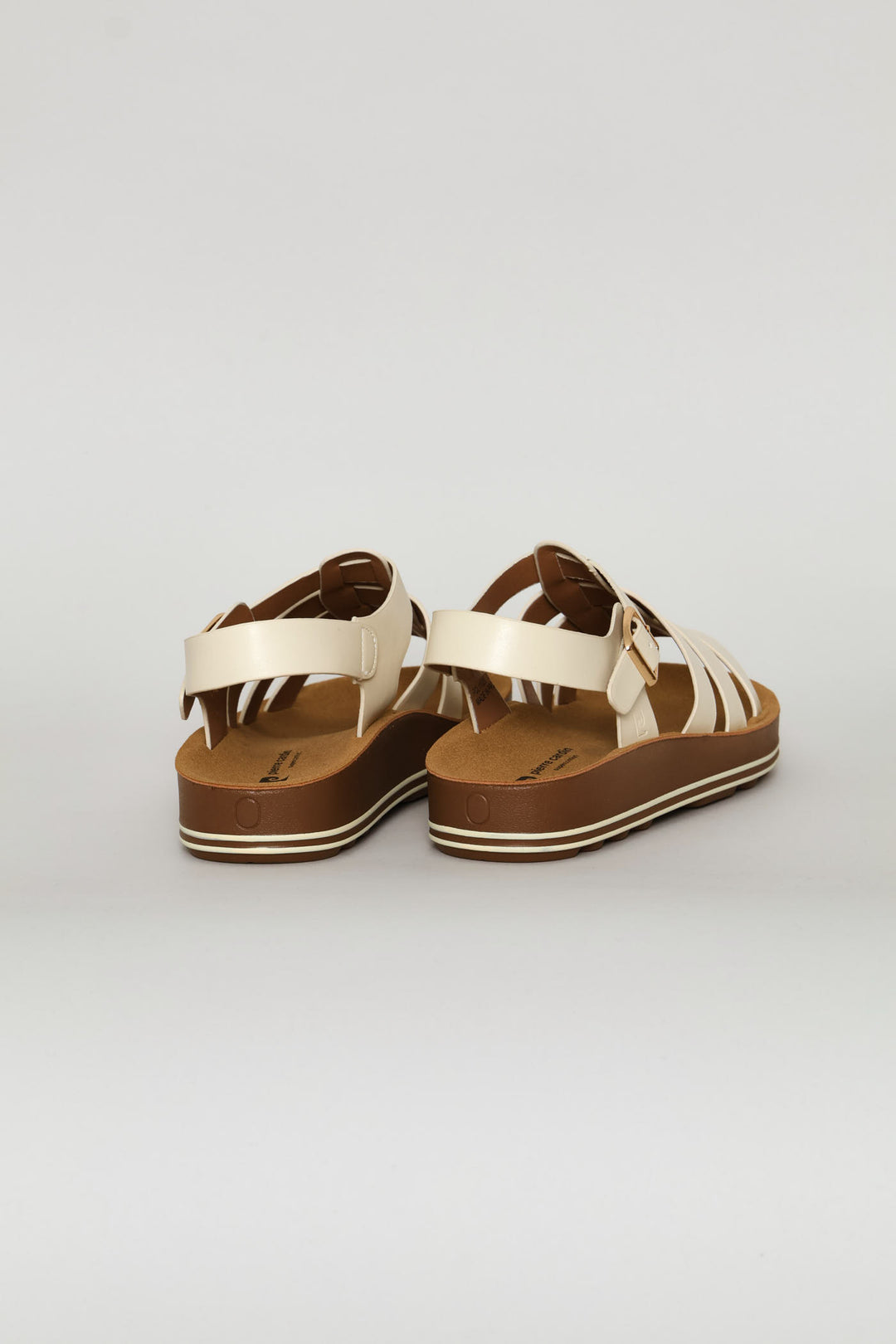 Caged High Sole Sandal - White