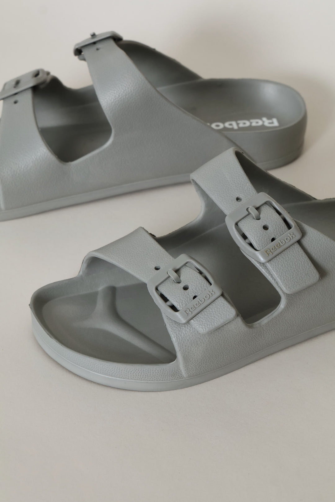 Double Buckle Slide - Grey