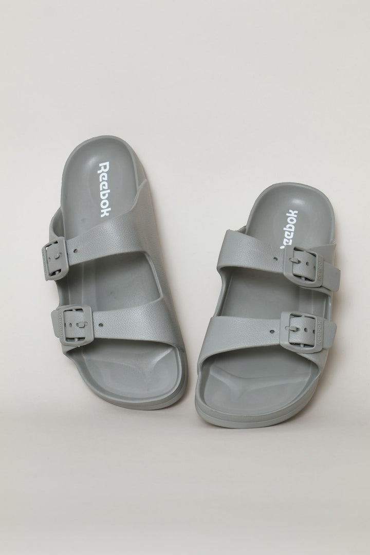 Double Buckle Slide - Grey