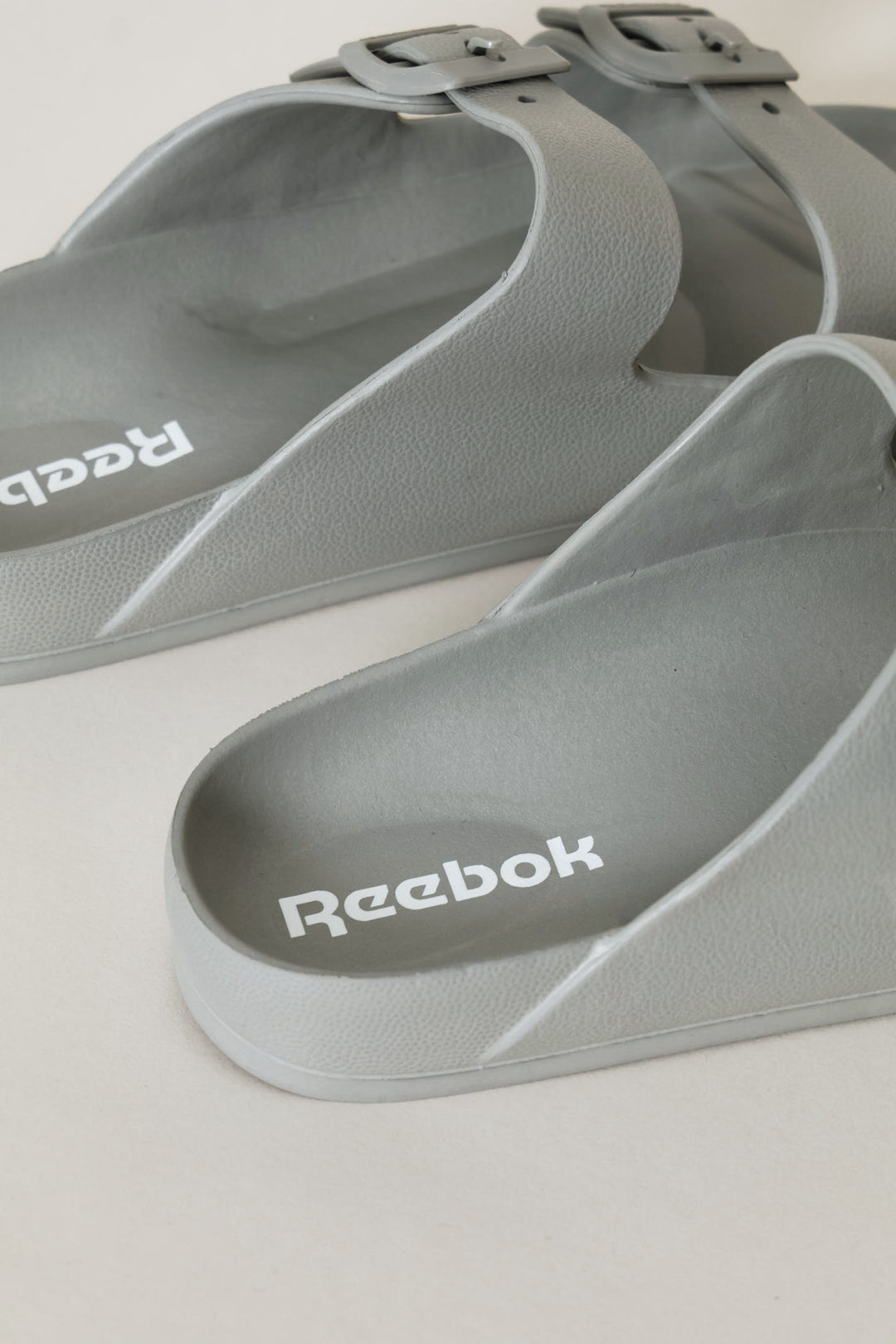 Double Buckle Slide - Grey