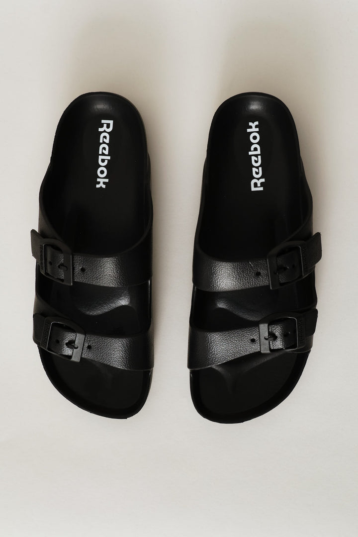 Double Buckle Slide - Black