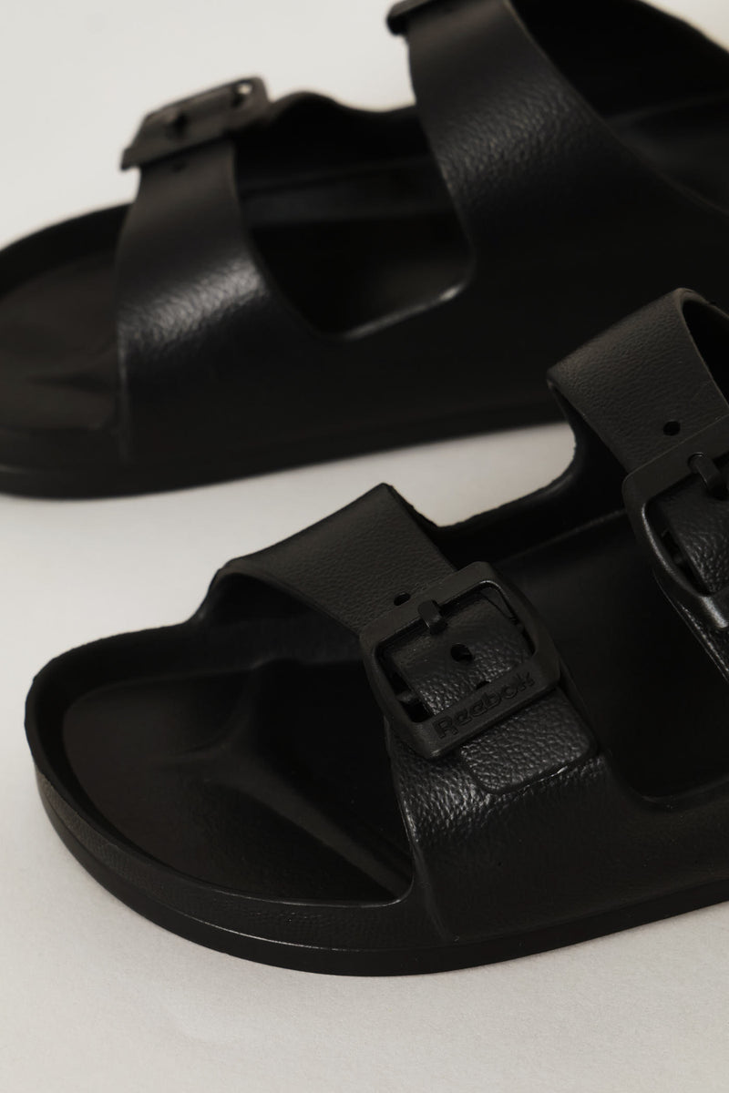Double Buckle Slide - Black