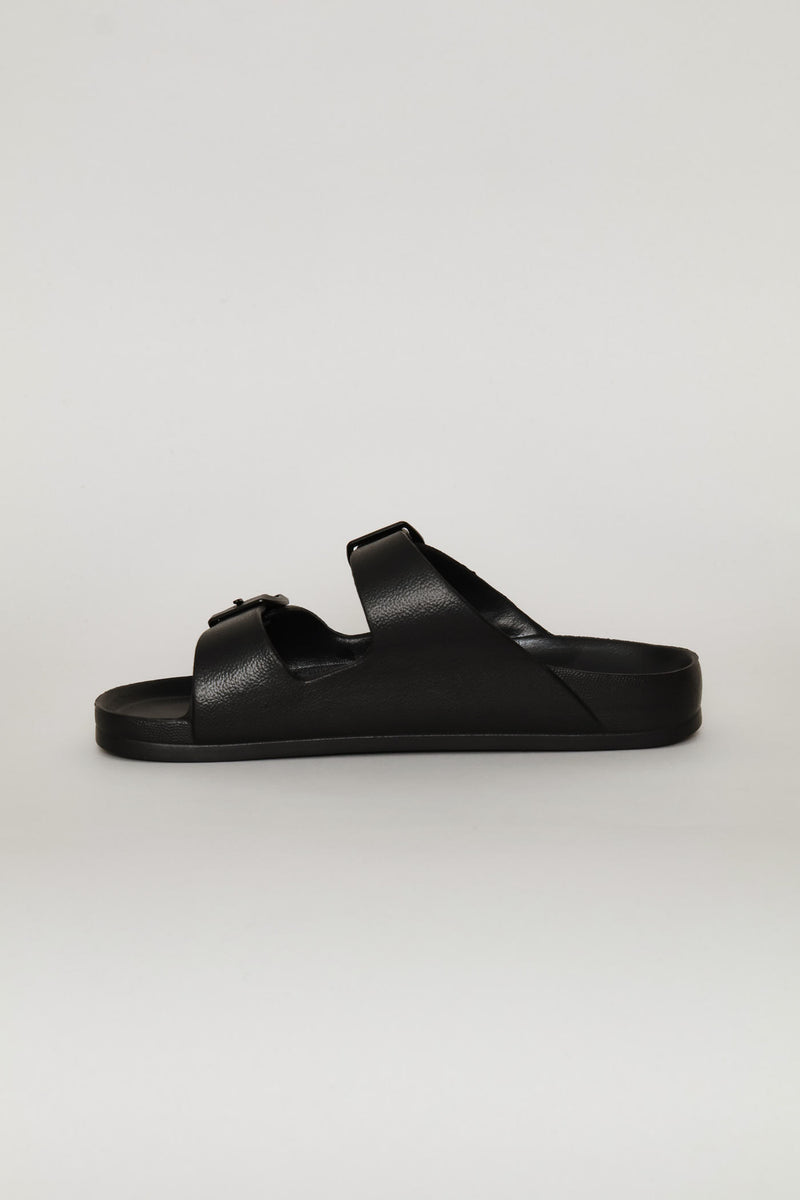 Double Buckle Slide - Black