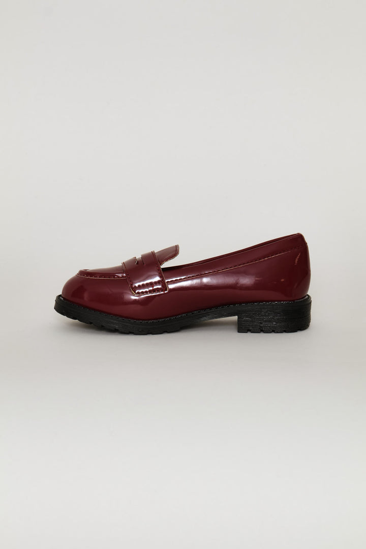 Girls Penny Moccasin - Burgundy