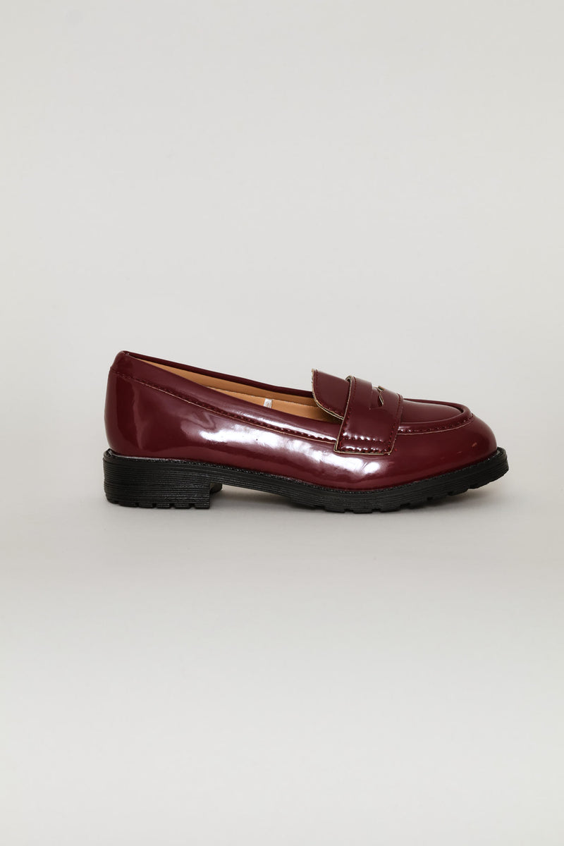 Girls Penny Moccasin - Burgundy