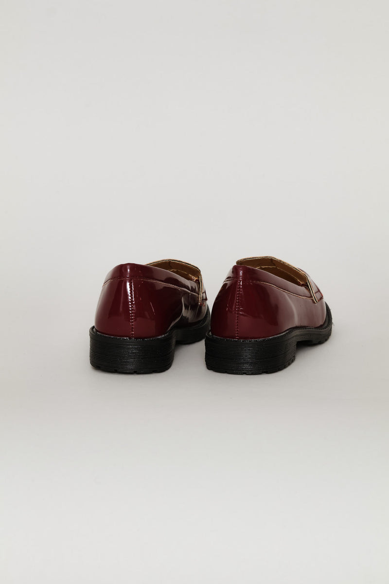 Girls Penny Moccasin - Burgundy