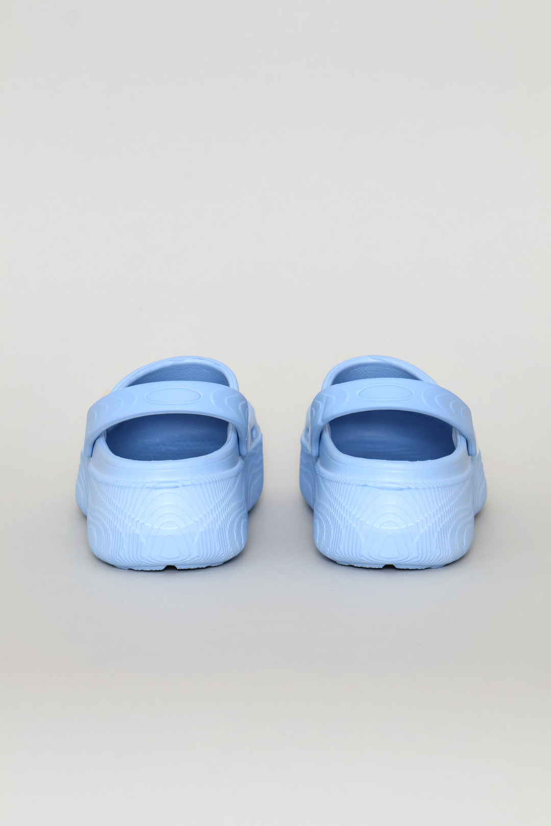Girls Embellished Chunky Clog - Light Blue
