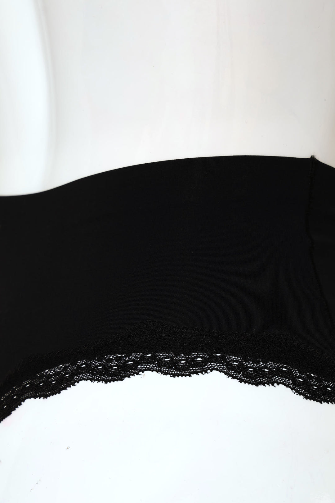 Brief With Lace High Waist Shaper - Black