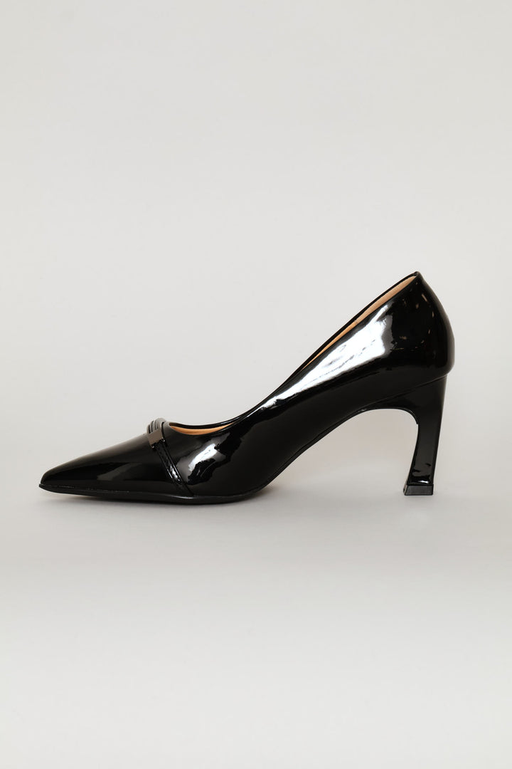 Buckle Strap Heel - Black