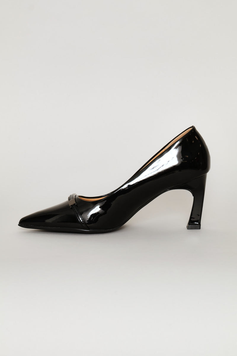 Buckle Strap Heel - Black