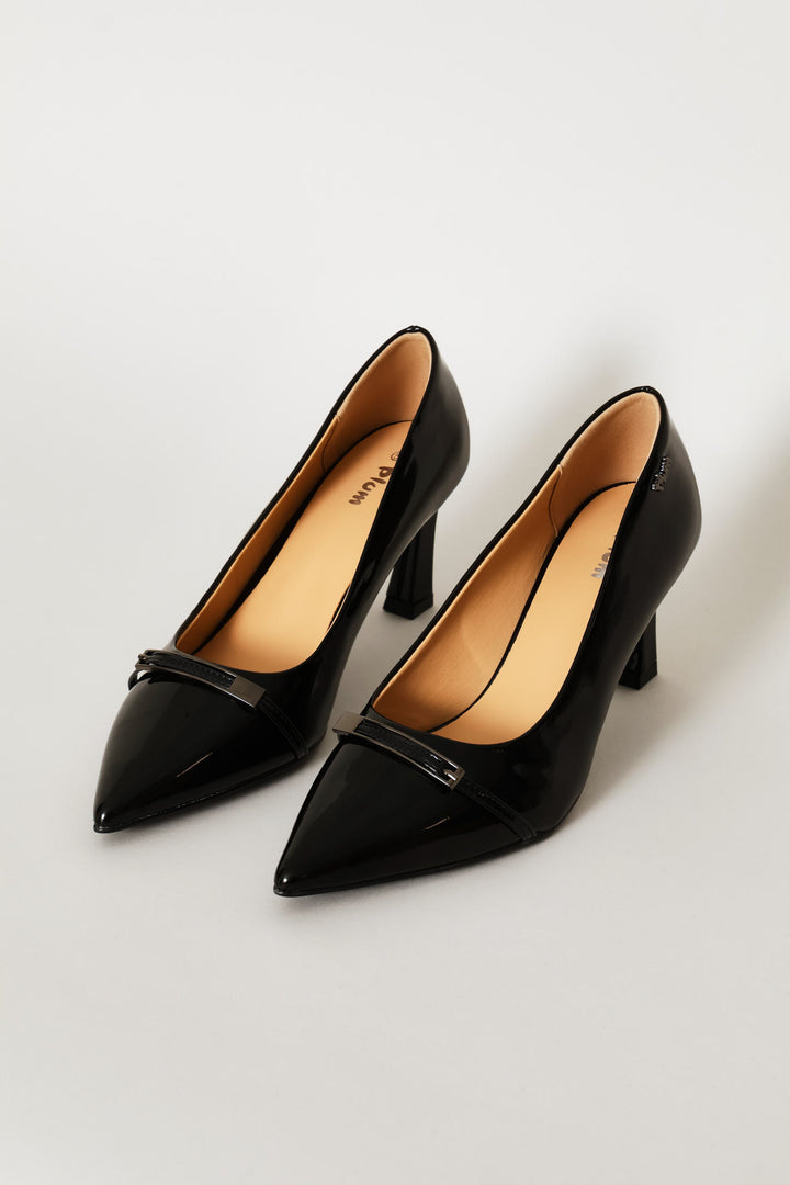 Buckle Strap Heel - Black
