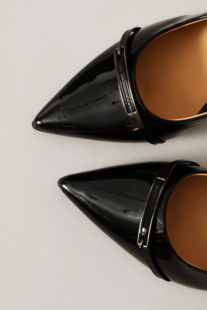 Buckle Strap Heel - Black