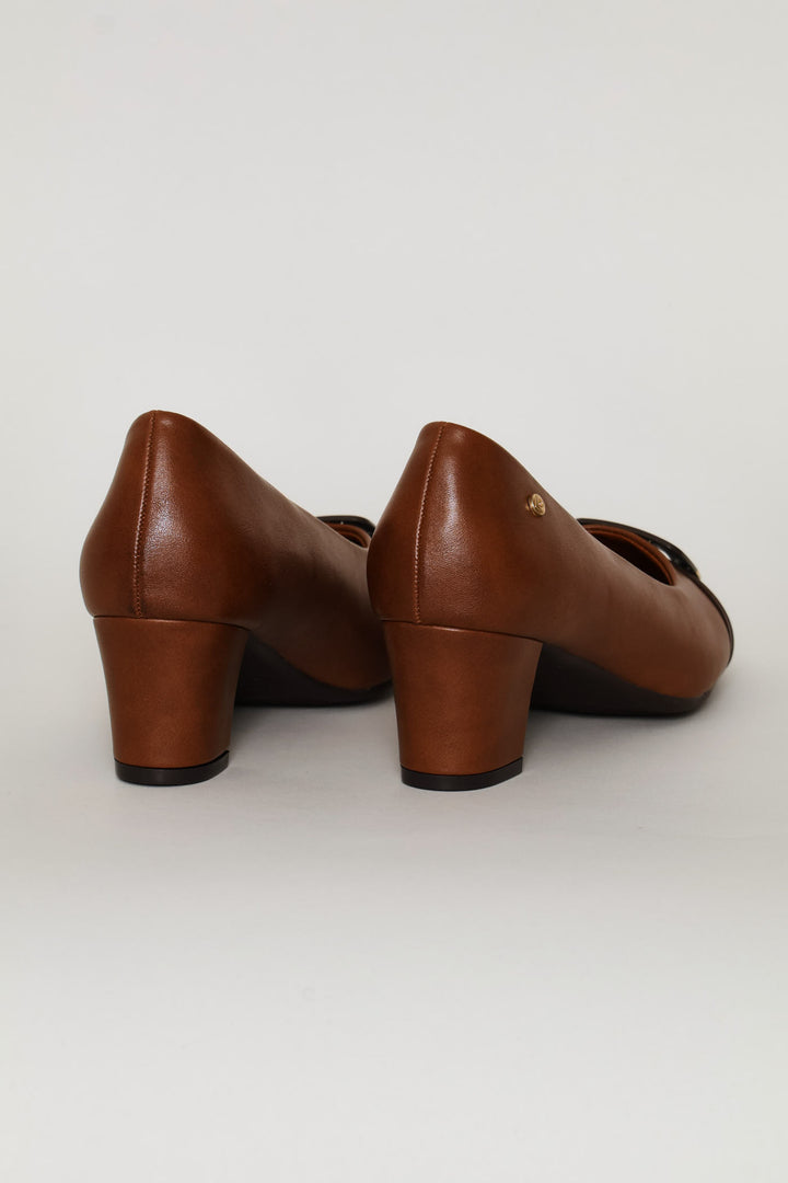 Colourblock Heel - Brown