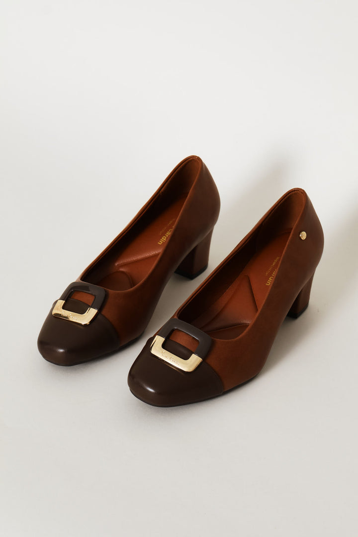Colourblock Heel - Brown