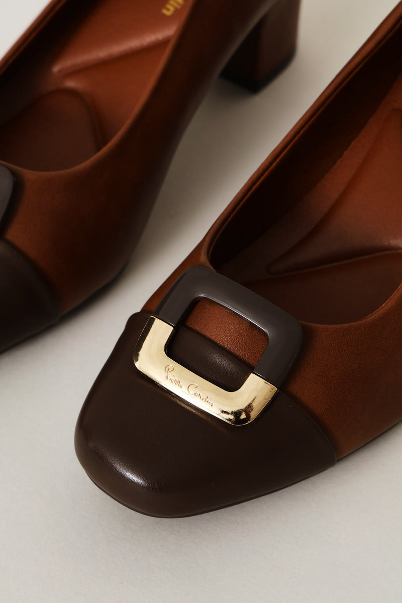 Colourblock Heel - Brown