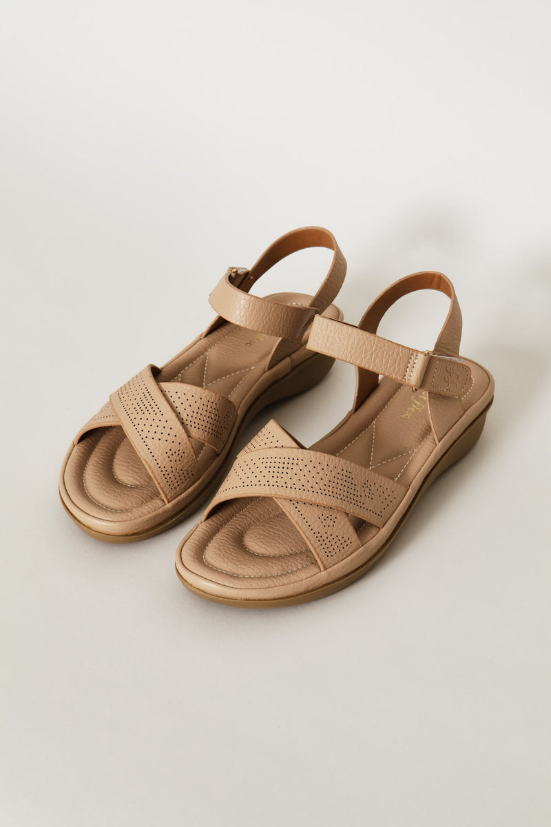Shaped Leisure Sandal - Taupe