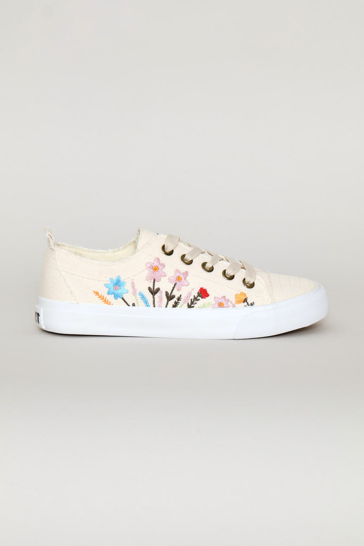 Floral Lace Up Sneaker - Multi