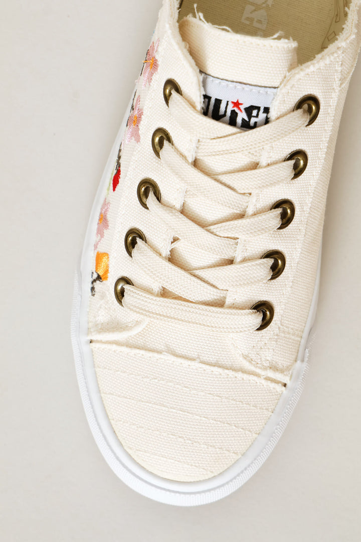 Floral Lace Up Sneaker - Multi