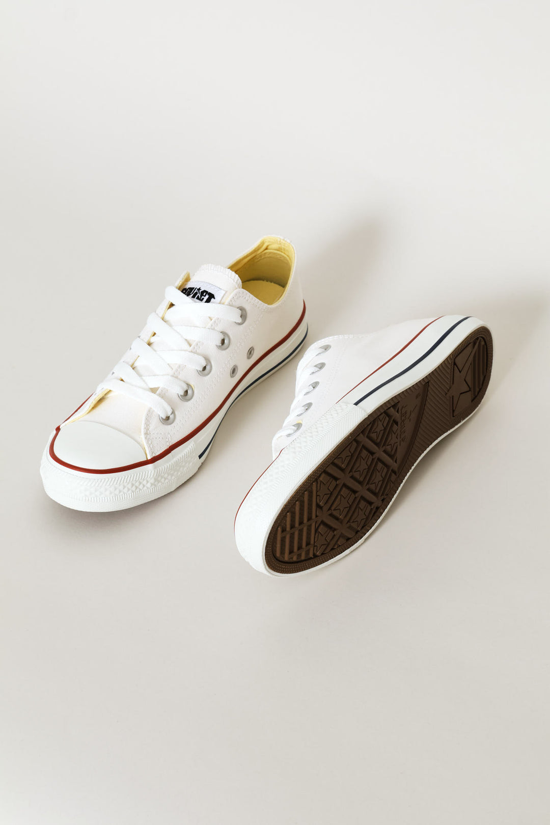 Basic Canvas Low Cut Lace Up Sneaker - White