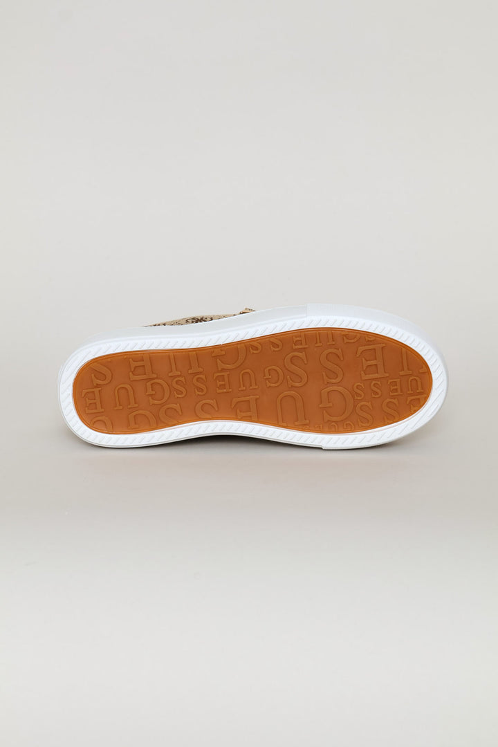 Logo Platform Sneaker - Beige