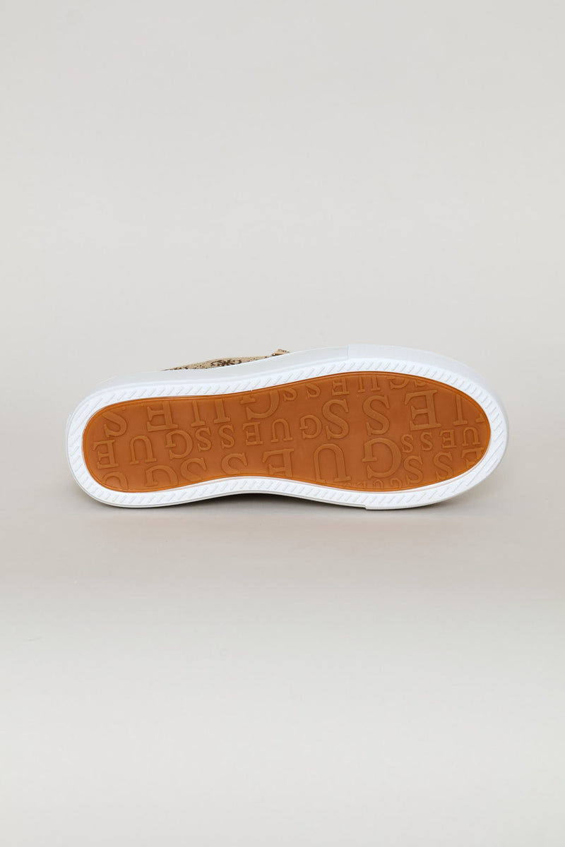 Logo Platform Sneaker - Beige