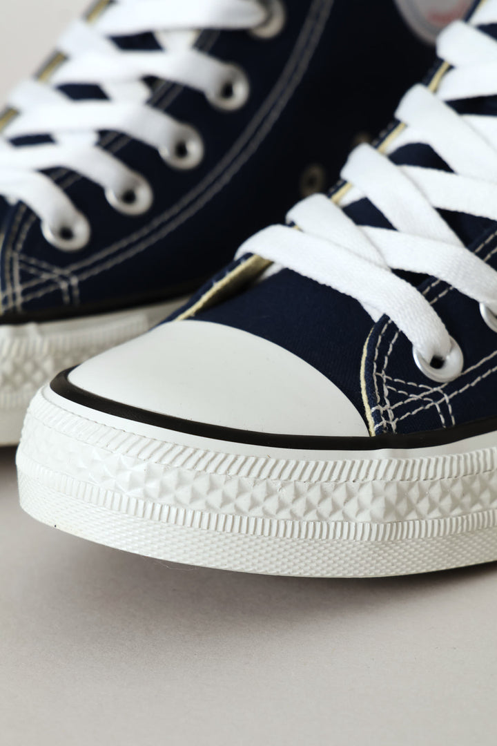 Basic Canvas Hi Cut Lace Up Sneaker - Navy