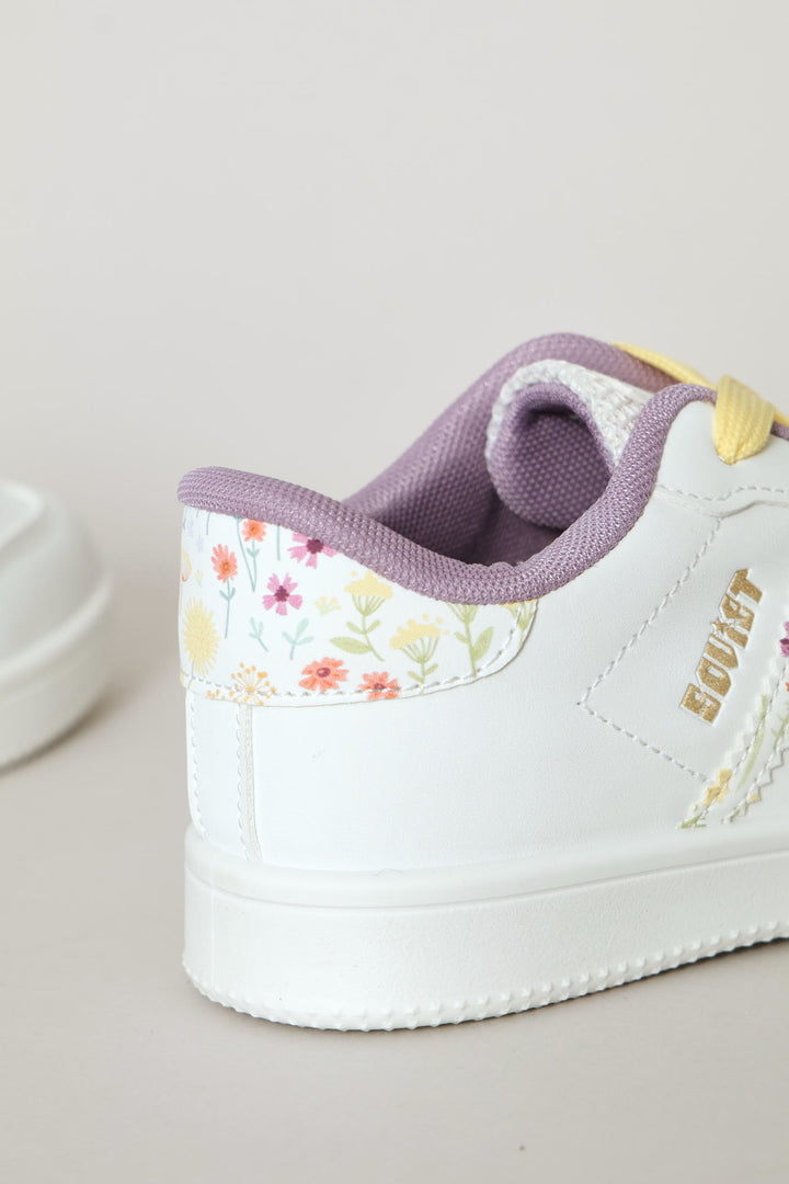 Pre-Girls Isla Floral Sneaker - White