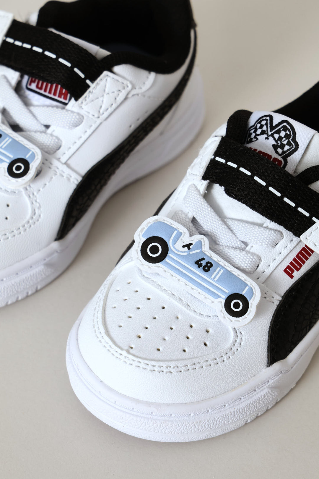 Pre-Boys Caven Racing Crew Ac+ Sneaker - White/Black