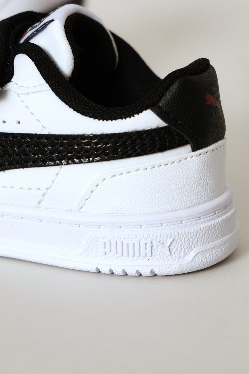 Pre-Boys Caven Racing Crew Ac+ Sneaker - White/Black