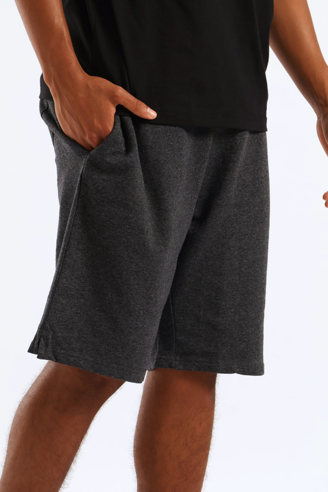 Fleece Shorts - Charcoal Melange