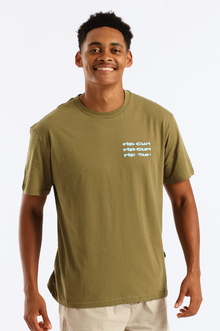 Cosmic Tides Tee - Olive