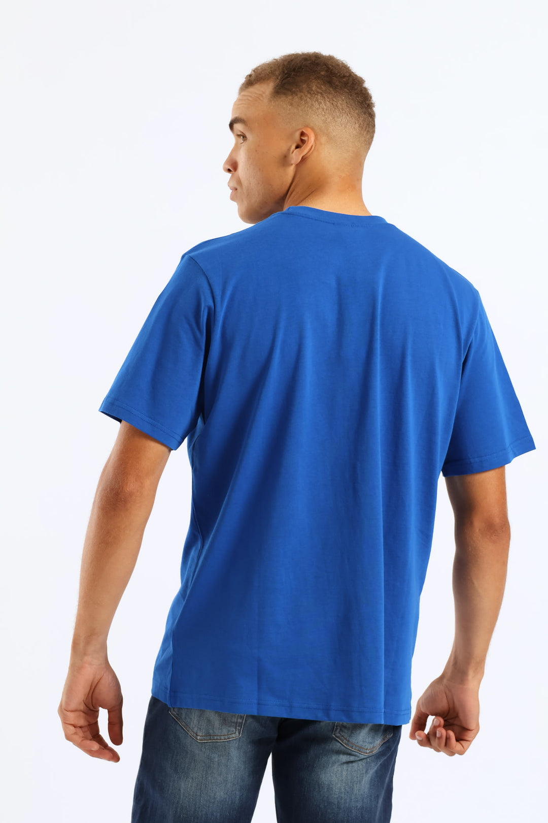 Adrian Crewneck Tee - Blue