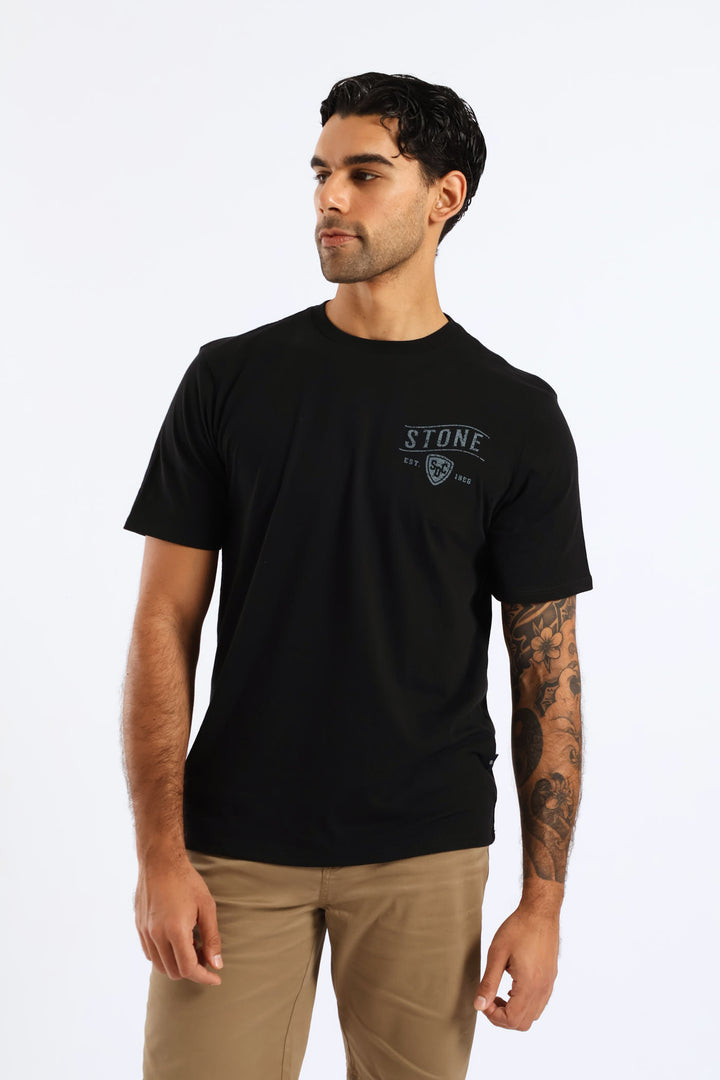 Eagle Front & Back Tee - Black