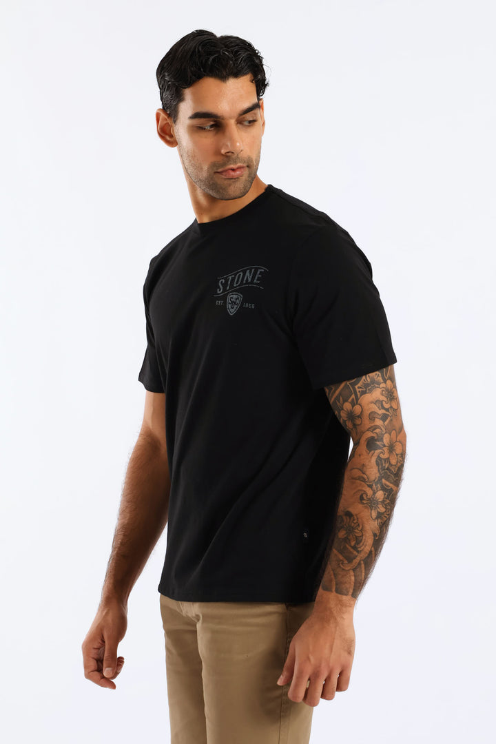 Eagle Front & Back Tee - Black