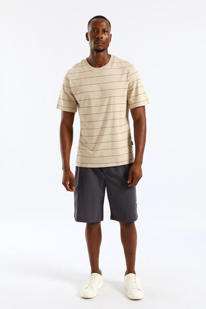 Zip Cargo Pocket Tech Short - Charcoal