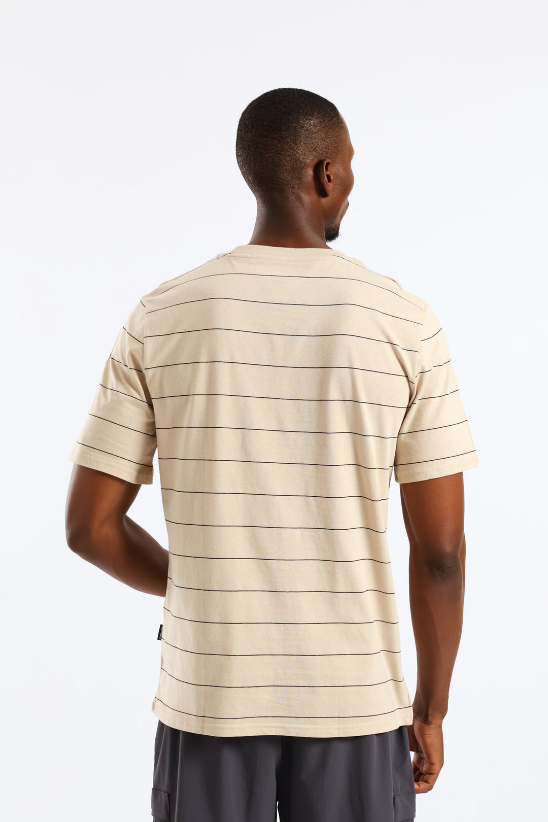 Thin Stripe Tee - Stone
