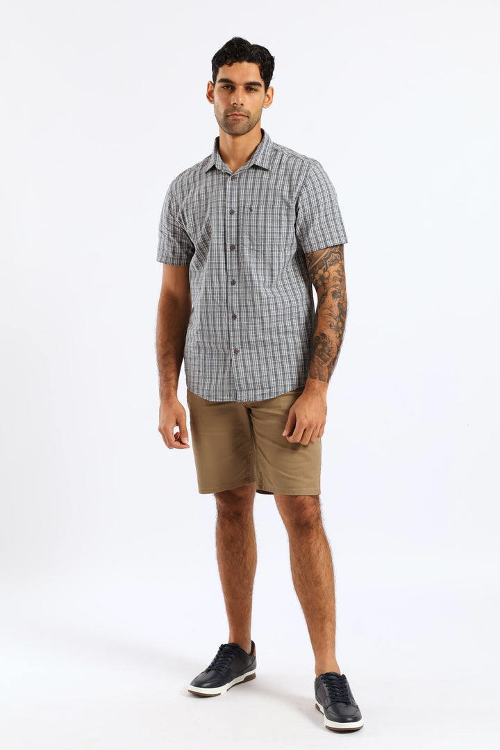 Check Regular Shirt - Grey