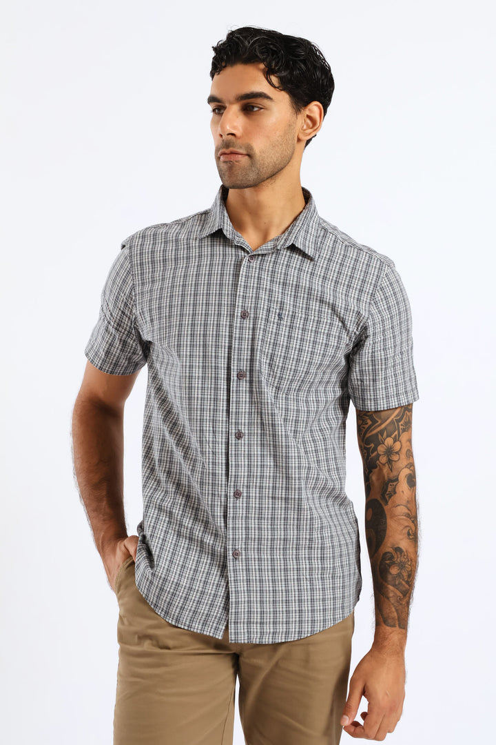 Check Regular Shirt - Grey