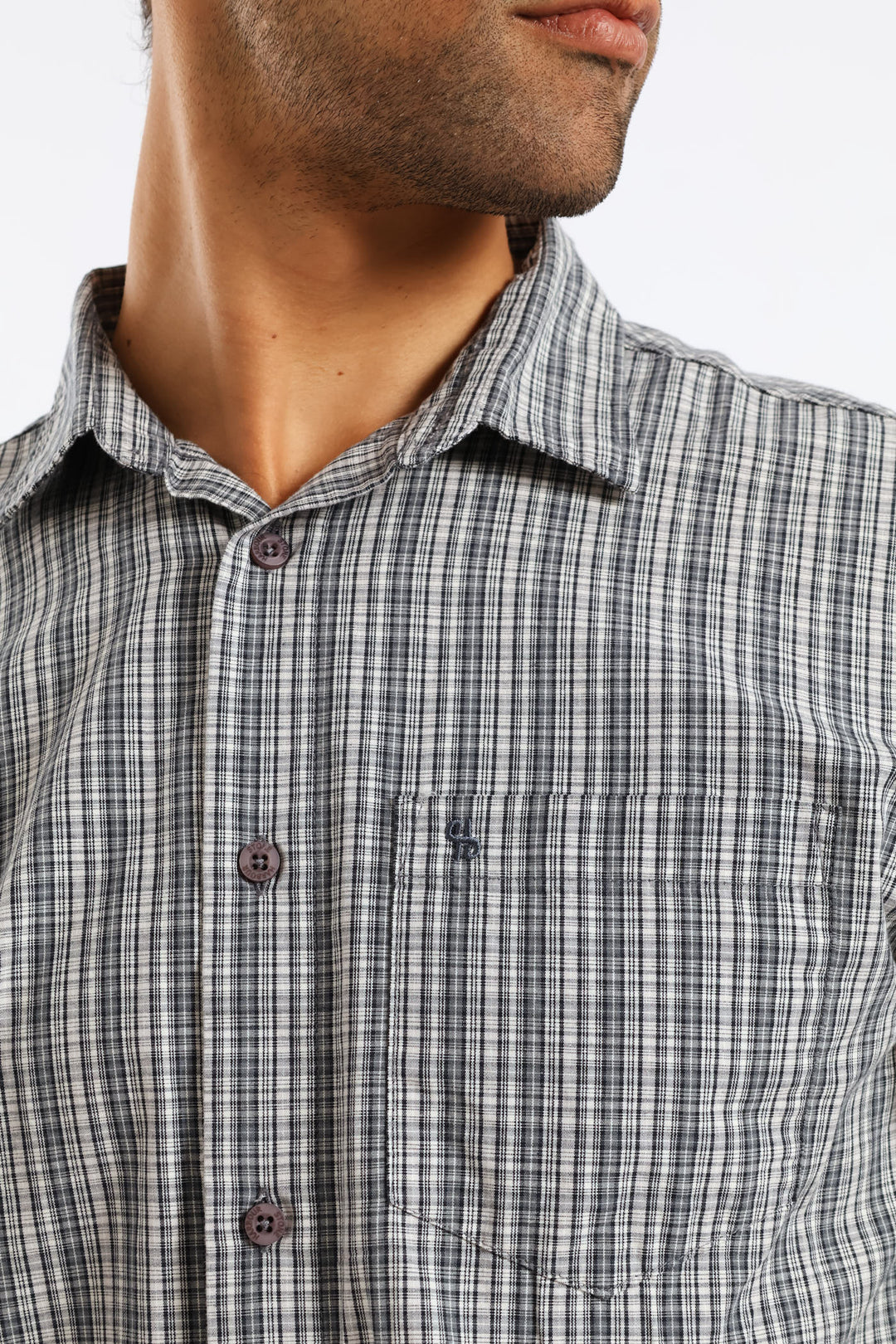 Check Regular Shirt - Grey