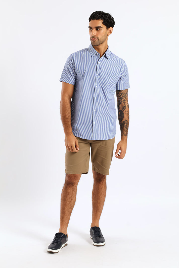 Stripe Button Down Shirt - Blue