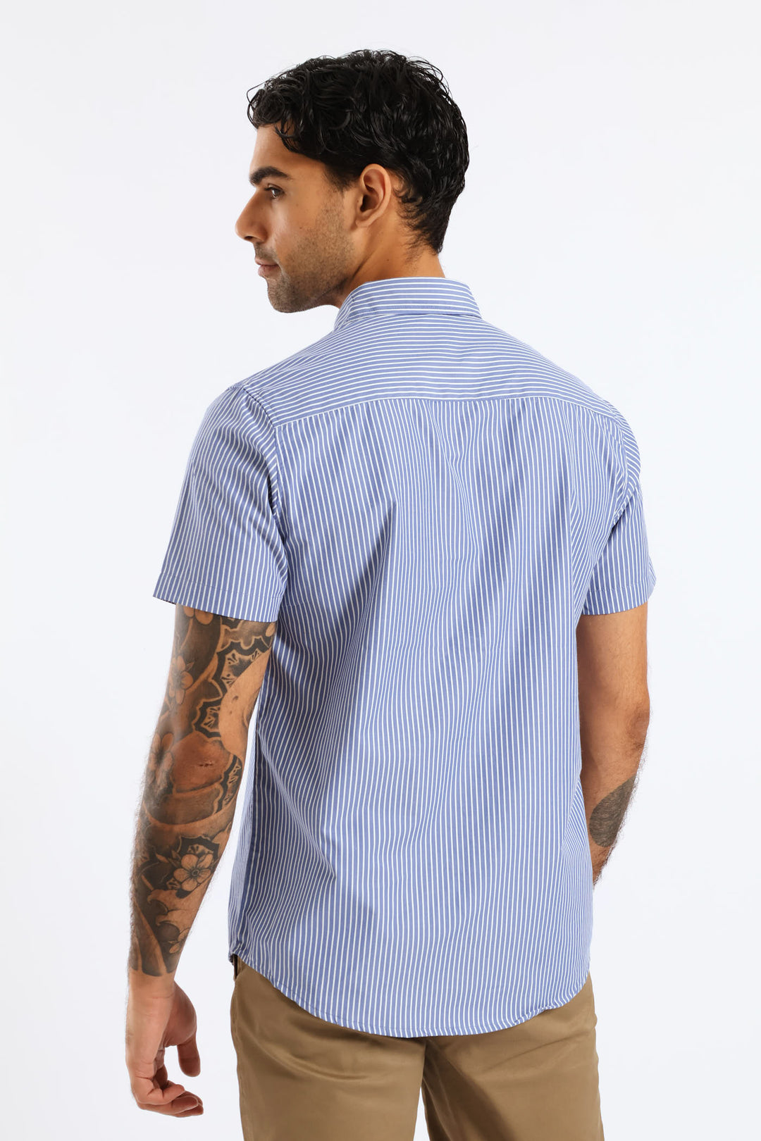 Stripe Button Down Shirt - Blue