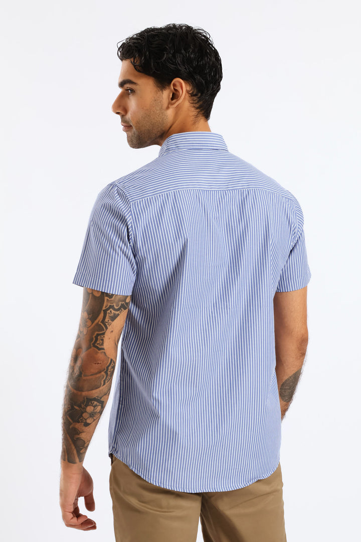 Stripe Button Down Shirt - Blue