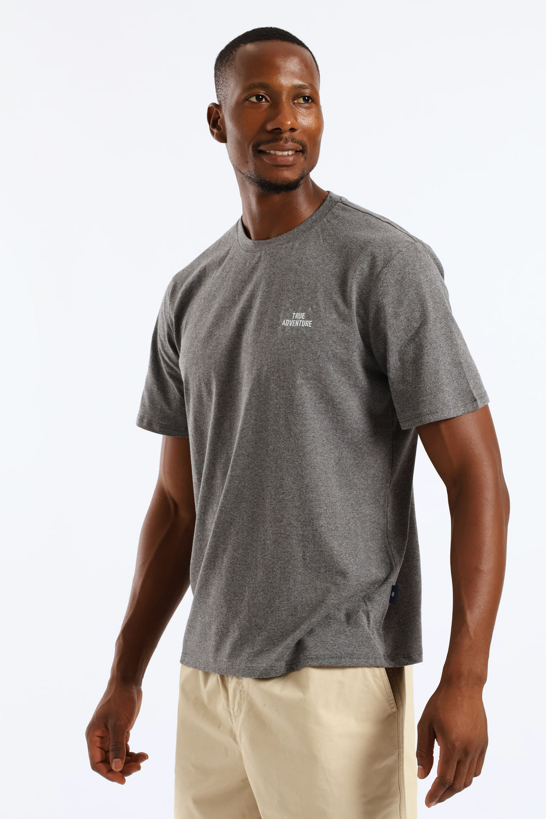 Tru Adventure Front & Back Tee - Charcoal Melange