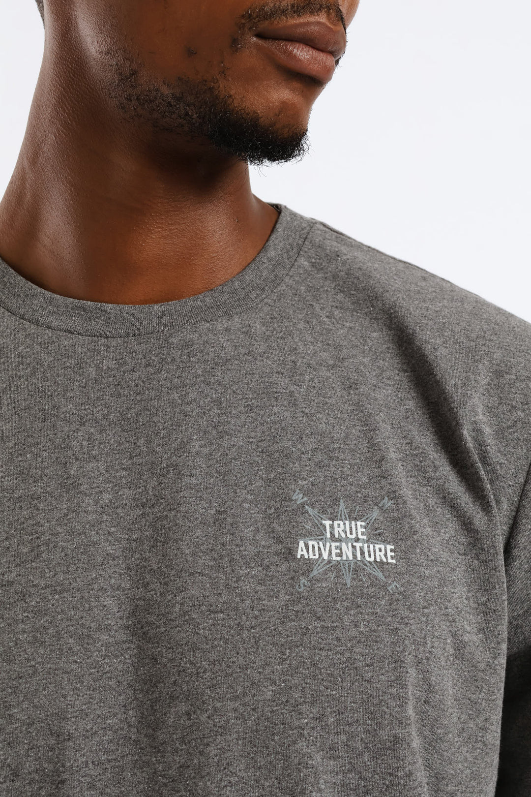 Tru Adventure Front & Back Tee - Charcoal Melange