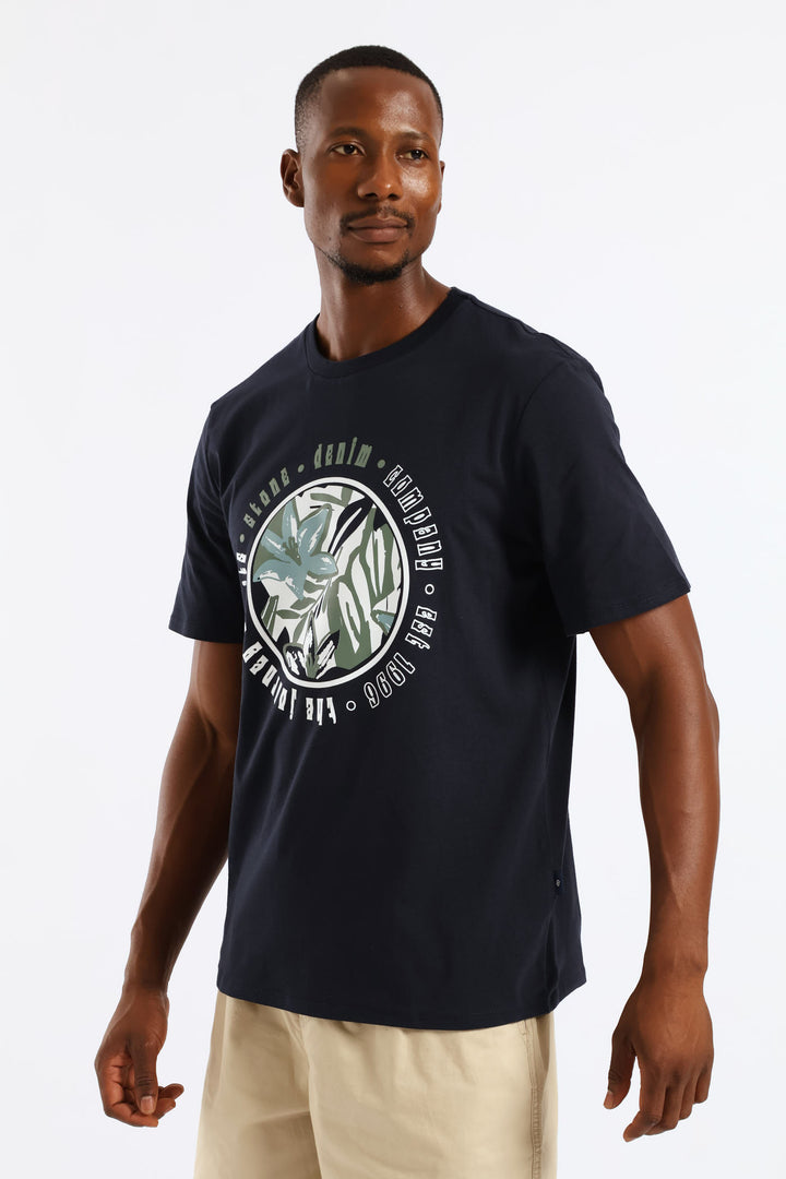 Tropical Journey Tee - Navy