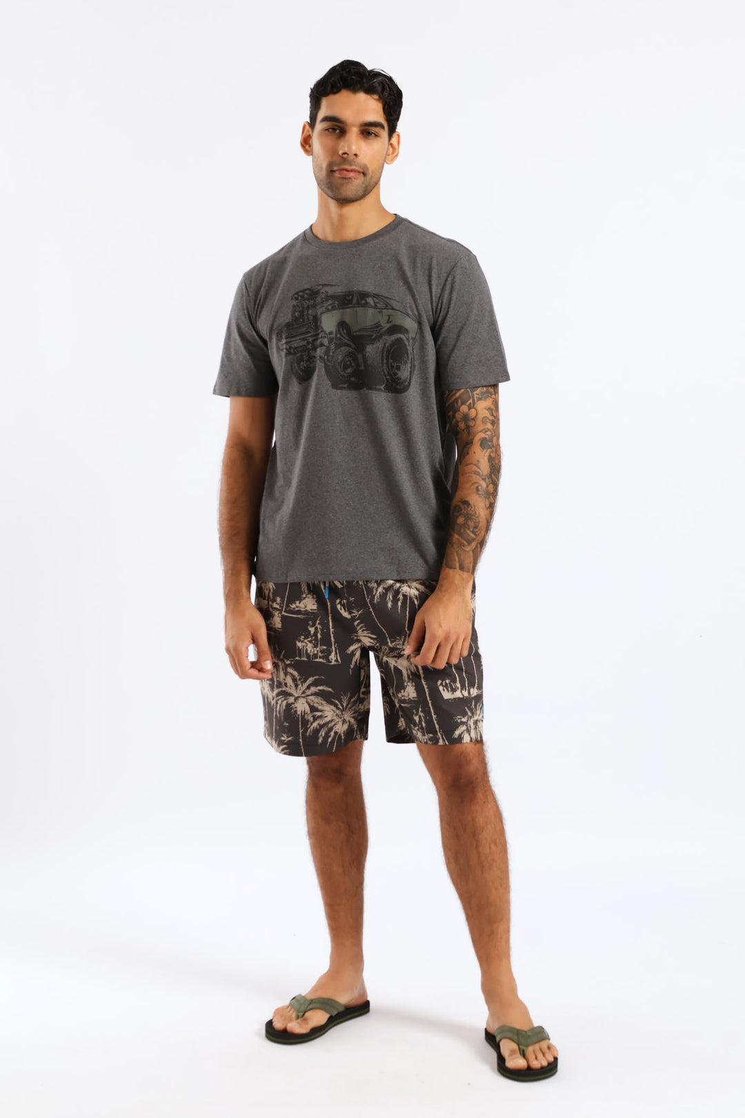 Monster Truck Tee - Charcoal Melange