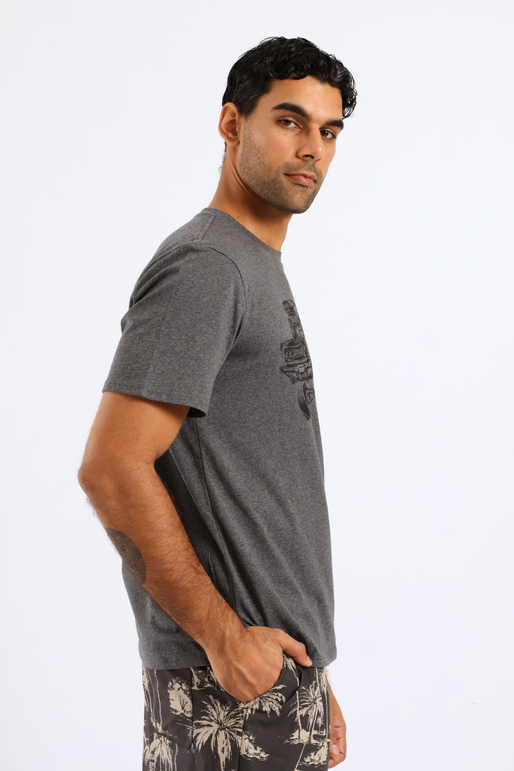 Monster Truck Tee - Charcoal Melange