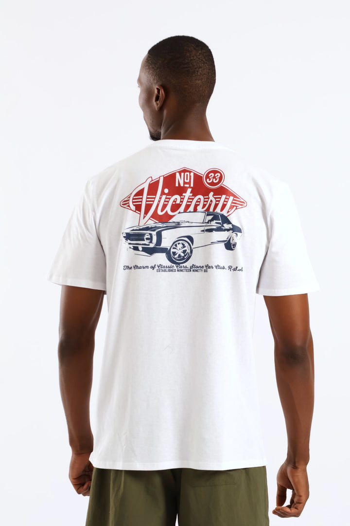 Victory Classic Car Front & Back Tee - White
