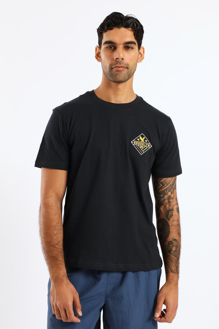 Eagle Front & Back Tee - Navy
