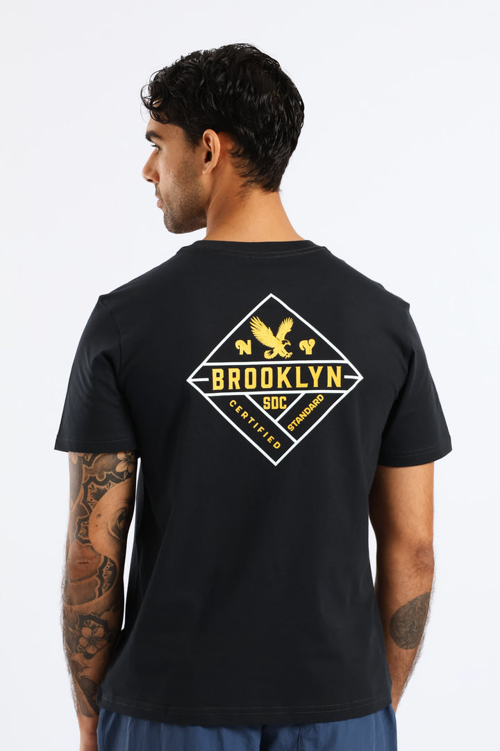 Eagle Front & Back Tee - Navy